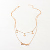 Fashionable accessory, retro necklace with letters, European style, simple and elegant design