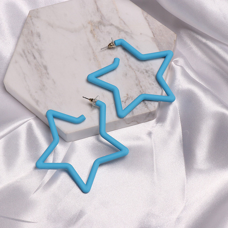 Best Selling Geometric Pentagram Space Acrylic Earrings display picture 11