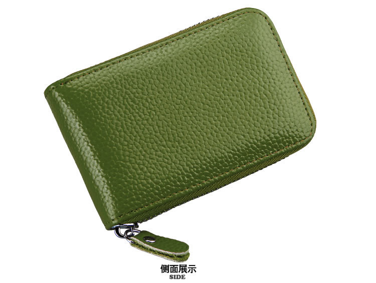60g Weight Zipper Closure Type Business Occasion Genuine leather Material Solid Color Pattern Unisex Gender Coffee, Royal Blue, Orange, Dark Blue, Pink, Purple, Red, Green, Yellow, Black Color Unisex Solid Color Genuine Leather Coffee Royal Blue Orange Zipper Card Holders 50