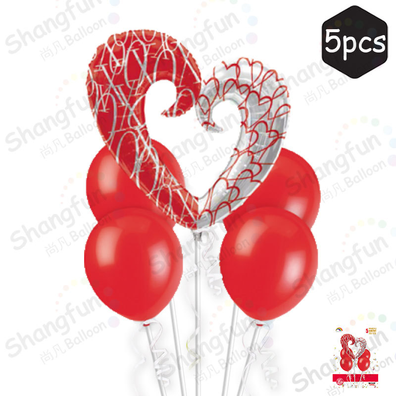 印花勾心乳胶球套装