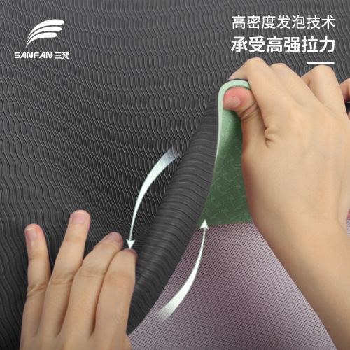 Double tpe yoga mat manufacturer thickened non-slip widened fitness mat household shock-absorbing soundproofing jump rope floor mat wholesale