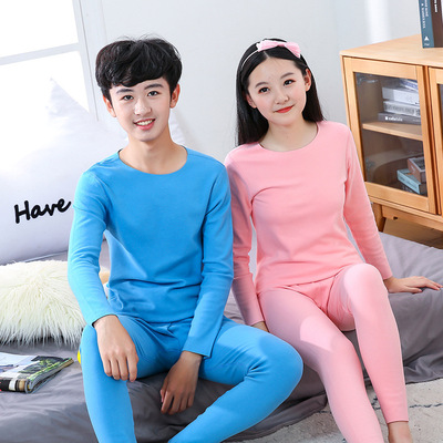 No trace De Rong children Teenagers Long johns suit CUHK keep warm Thin section Self heating Fleece