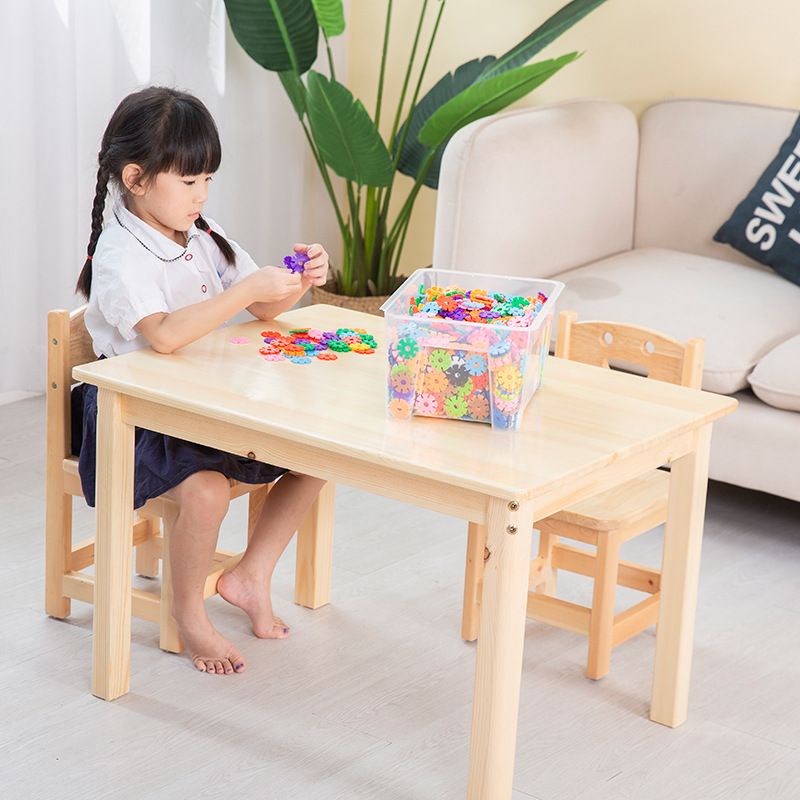 實木兒童桌椅套裝幼兒園桌子椅子寫字遊戲桌寶寶書桌玩具桌學習桌
