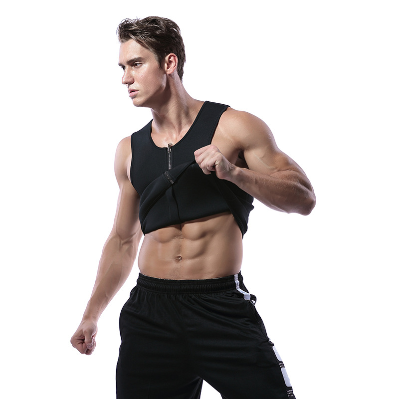 Hombres europeos y americanos chaleco corsé cintura fitness sudor traje vientre contrayendo sudor Chaleco de gran tamaño sudor corsé