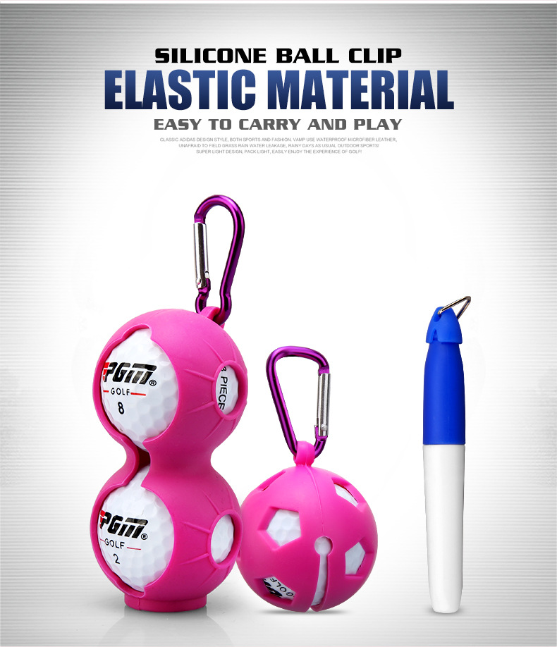 Kẹp bóng golf silicon PGM kèm bút đánh dấu (một bóng / hai bóng) — Kẹp bóng silicon bút đơn (màu ngẫu nhiên), Bút bi đôi kẹp Bóng Silicon (Màu ngẫu nhiên) chi tiết 8