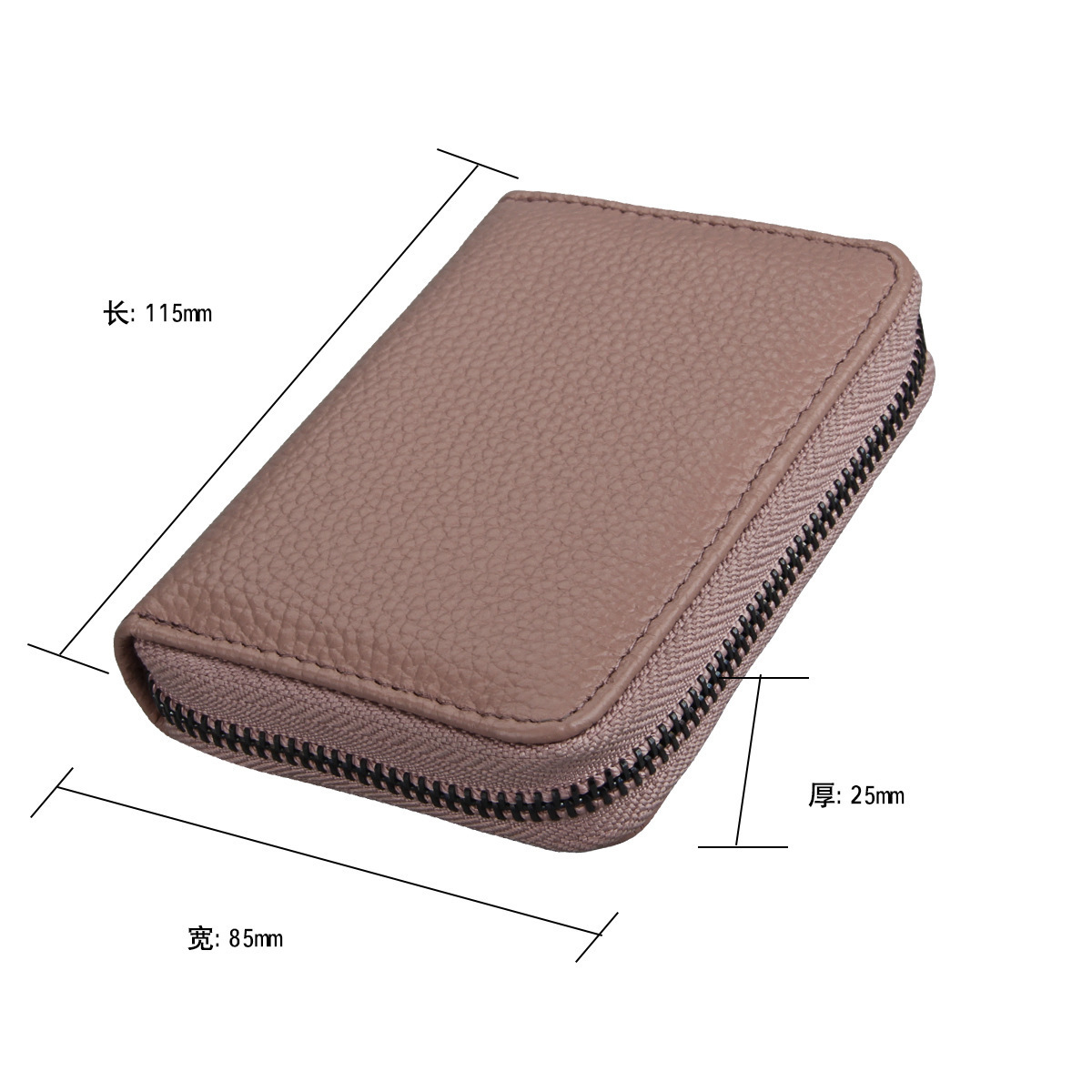 Anti-theft Swiping Portable Leather Card Bag Wholesale Nihaojewelry display picture 1