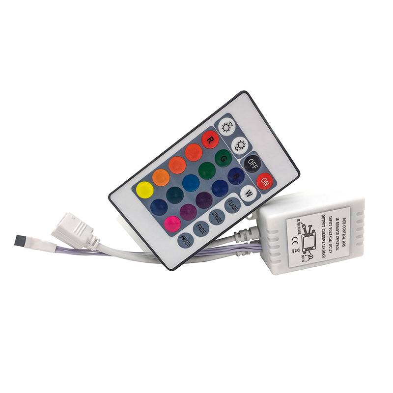 LED低压12VRGB灯带红外24键控制器5050 3528 RGB灯条七彩模组控制|ms