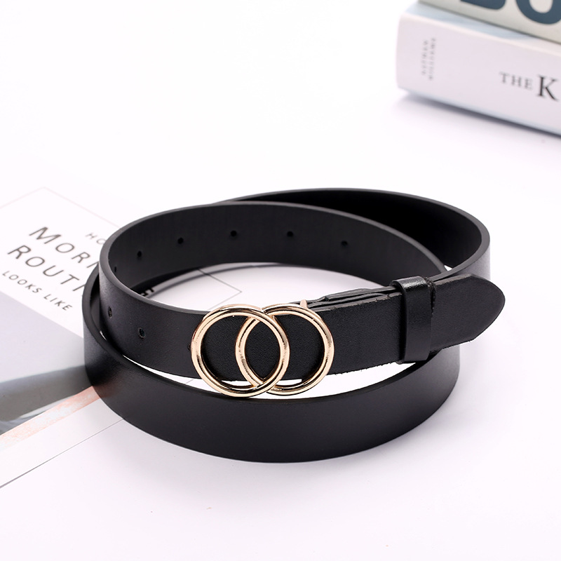 Casual Round Pu Leather Belt display picture 3