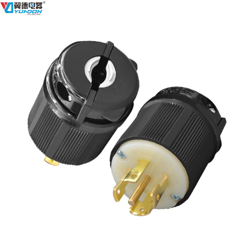 翼德NEMA L21-30P美规五芯工业插头美式插头美标防爆防脱电源插头