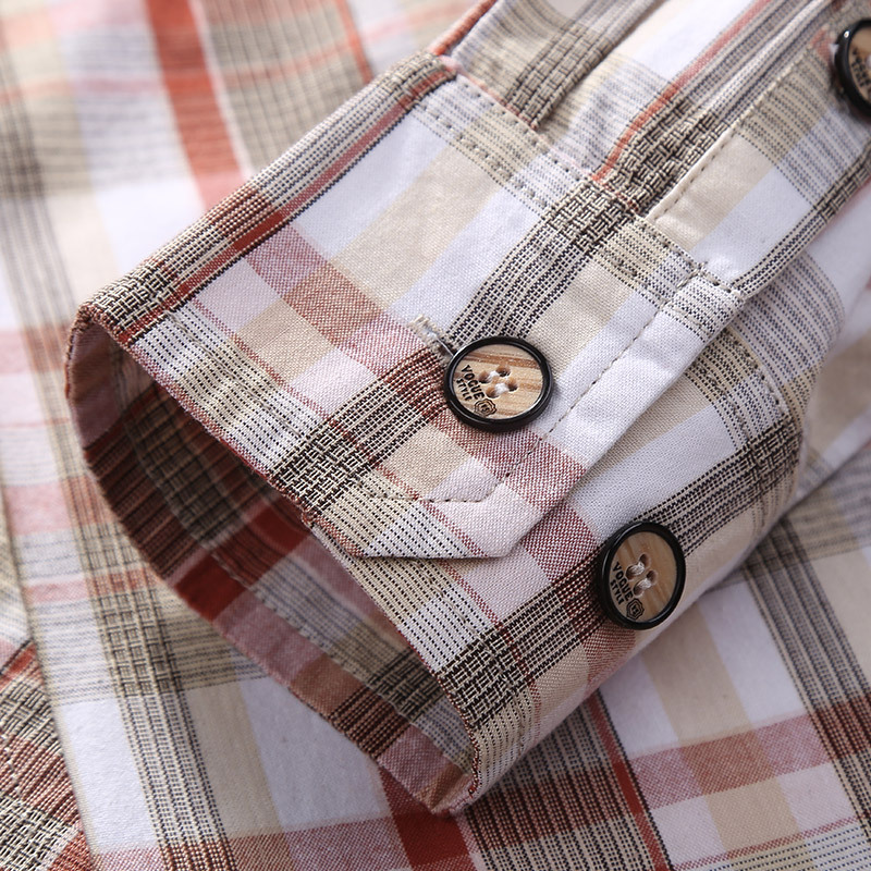 Venta al por mayor transfronteriza nueva primavera y otoño camisa de los hombres camisa a cuadros de manga larga de algodón suelto camisa casual hombres 3116