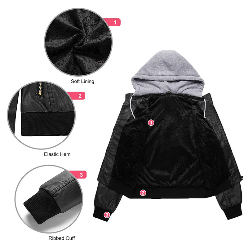 Veste cuir femme en PU - Ref 3447515 Image 3