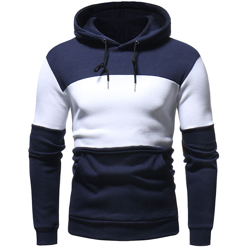 Men's Clothing Spring and Autumn New Men's Clothing Splicing Contrast Color Sweatshirt_maomaolike.com