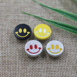 时尚笑脸摇头扣牛仔服装金属纽扣彩色笑脸童装女装工字扣现货批发