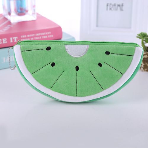 New Cartoon Zipper Fruit Pen Bag Large Cell Phone Bag Creative Multifunctional Coin Purse Student Supplies Wholesale