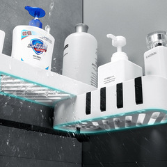 旋轉浴室置物架衛生間免打孔洗漱品架廁所轉角塑料壁掛分類收納架