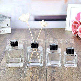 Square aromatherapy bottle 50ml/100ml/150ml/200ml high white glass bottle perfume household transparent empty bottle