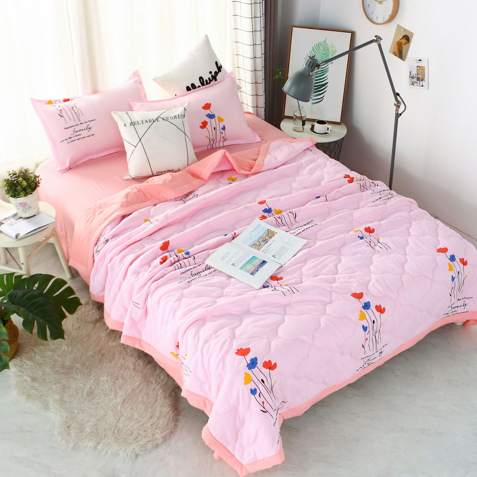 夏天厂家批发空调被单双人儿童学生夏凉被可水洗棉礼品被批发