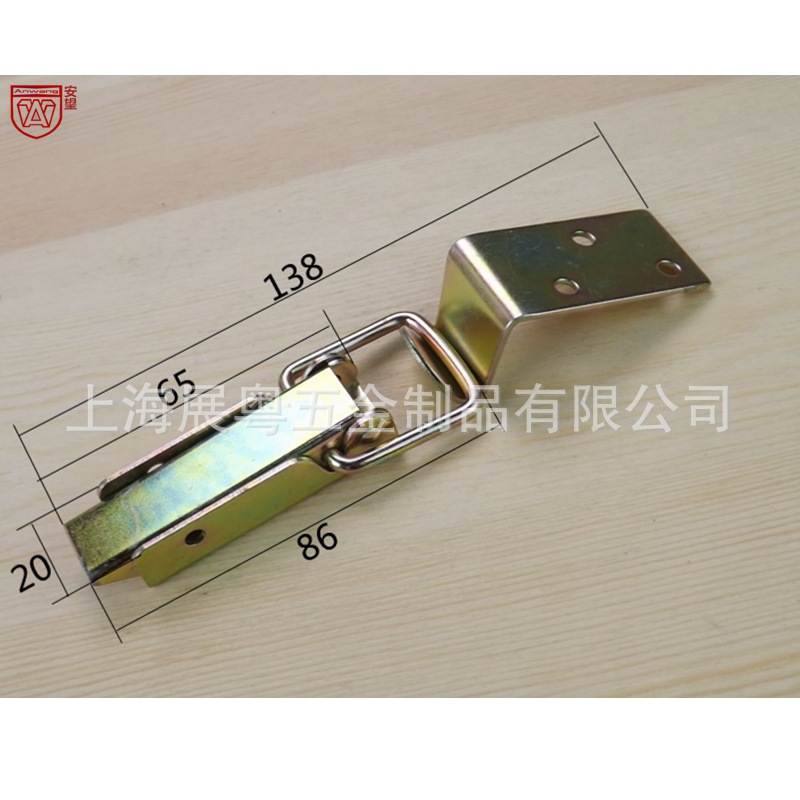 AW1 color largo con gancho de caja pesada placa de color boca de pato caja de herramientas caja de madera caja de hebilla