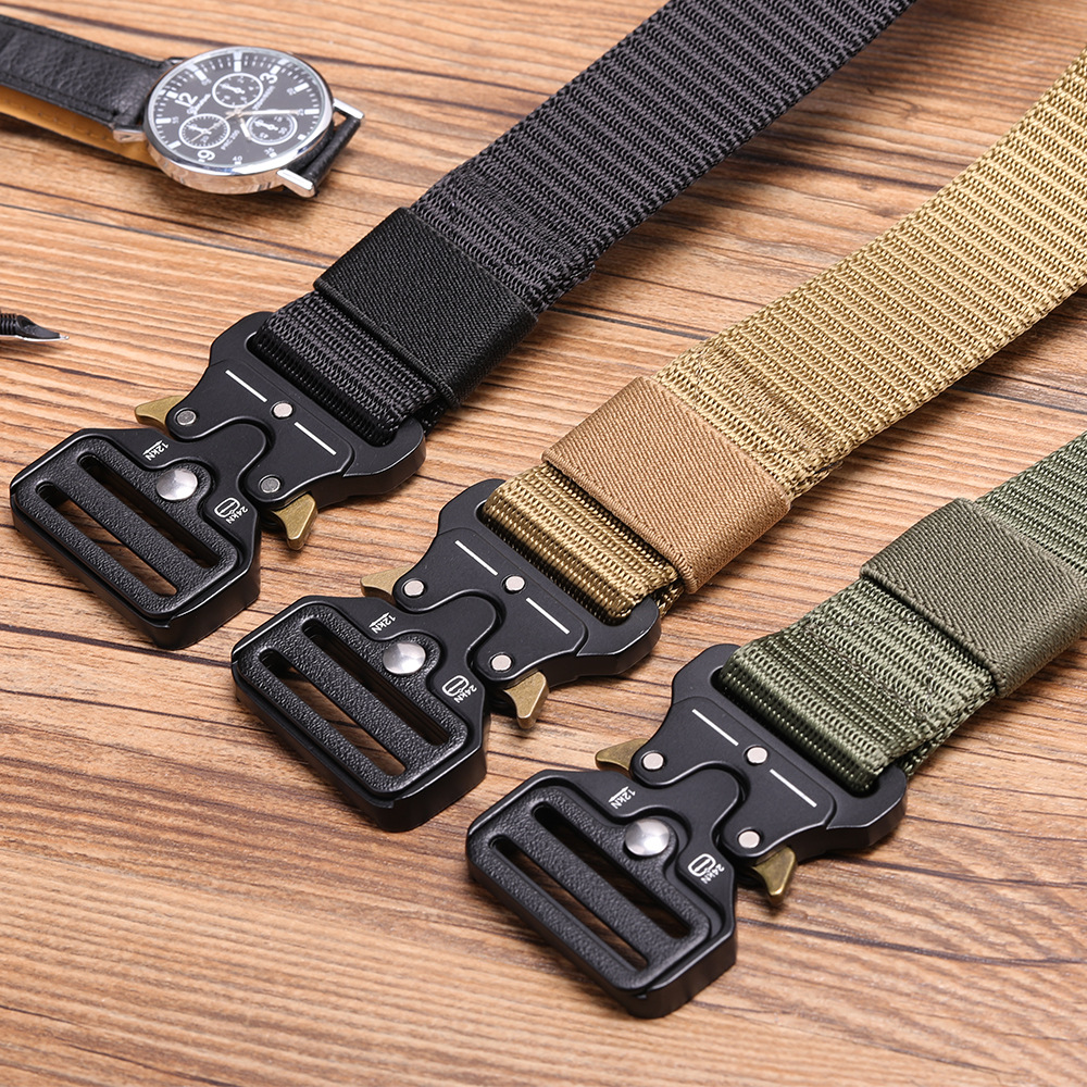3,8 cm cinturón táctico de los hombres militar ventilador cinturón táctico multifuncional nylon cinturón de entrenamiento al aire libre logotipo personalizable