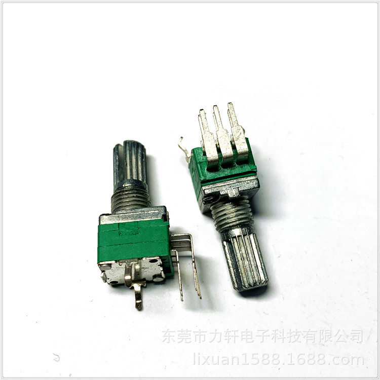 R097  弯脚 立式 双联 可调电位器 b10k 50K 带支架 音量 电位器