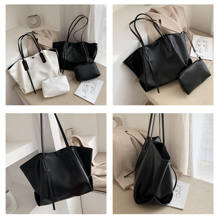 Autumn And Winter Soft Surface Big Bag 2019 New Trendy Korean Textured Shoulder Bag Large Capacity Fashion Tote Bag display picture 19