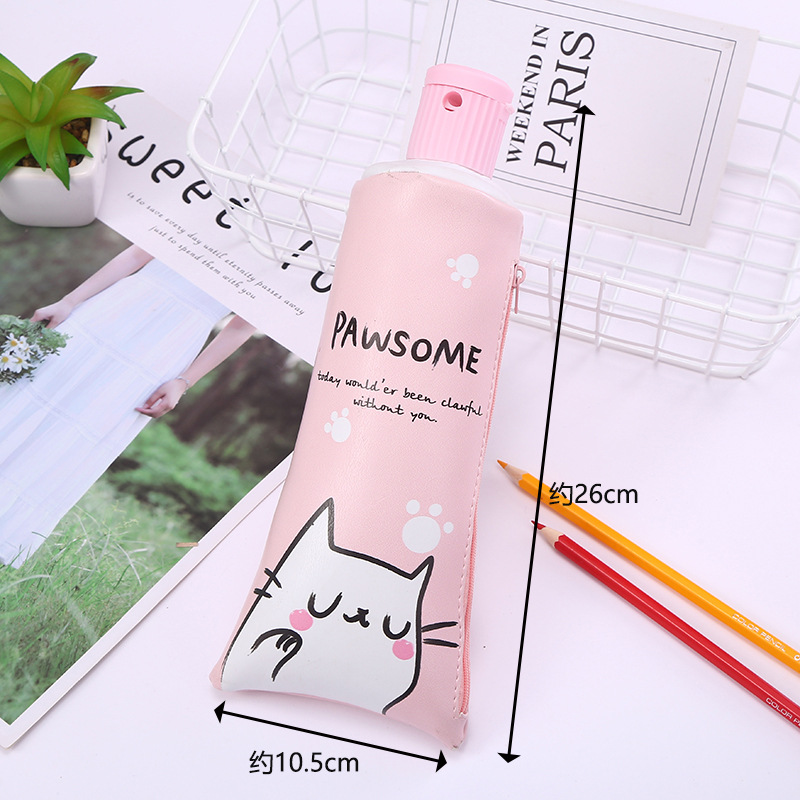 Customizable cute cartoon creative unicorn pen case with pencil sharpener and toothpaste shape, large-capacity storage stationery bag detail image 13