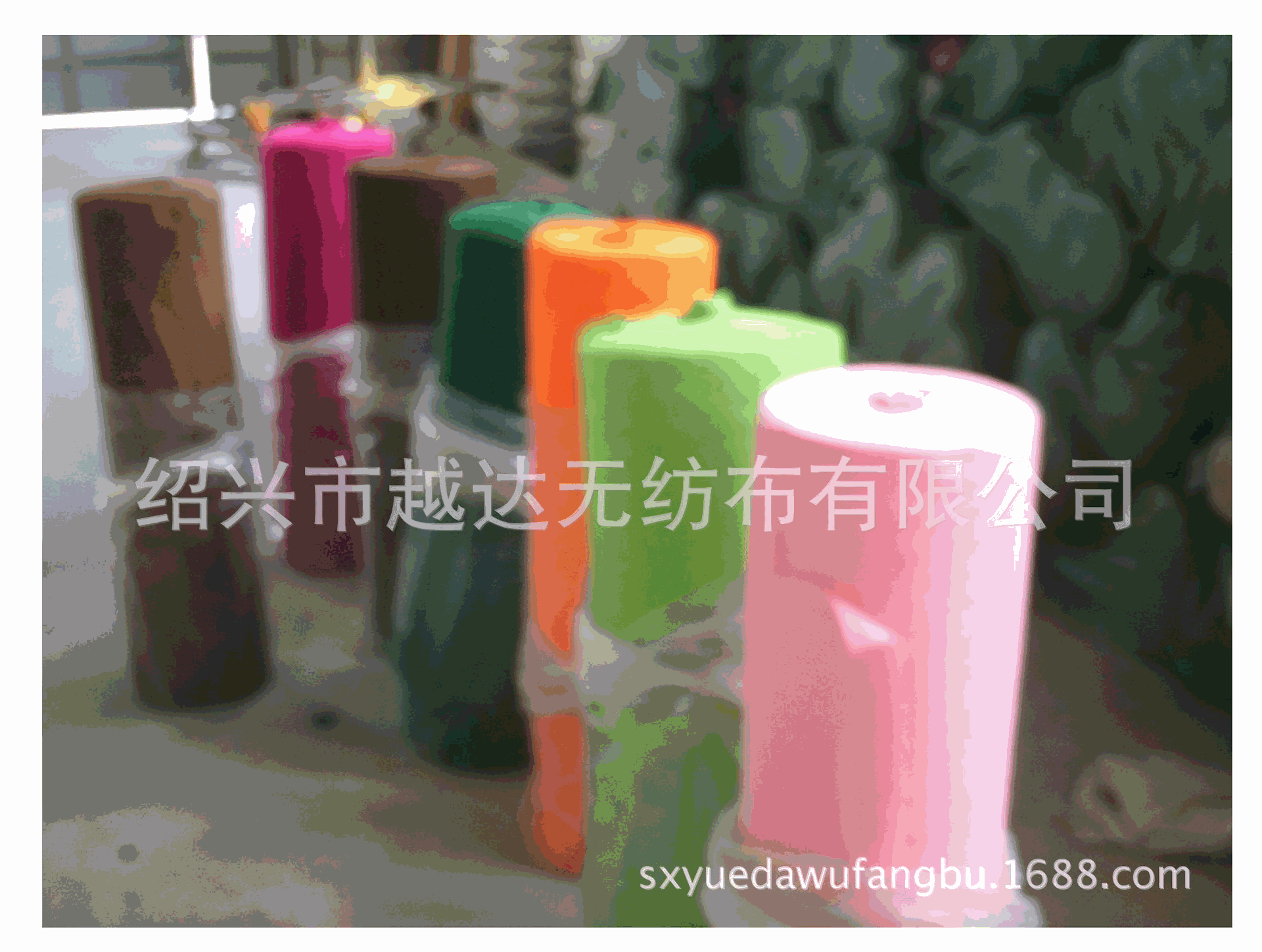 亲水彩色针刺无纺布  绍兴无纺布厂家直供清洁用布系列