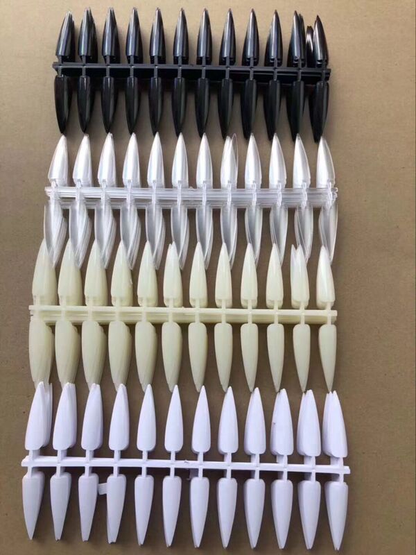 Nail salon nail nail plate with 240 nail color cards with pointed nail plate with lengthened fake nail stickers
