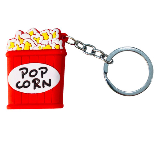 Creative cartoon small gift key chain for women cross-border supply hamburger popcorn key chain AliExpress bag pendant