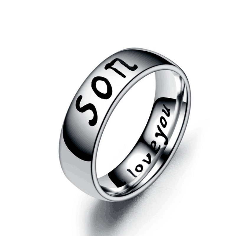 Wholesale Family Member Letters Stainless Steel Ring Nihaojewelry display picture 3