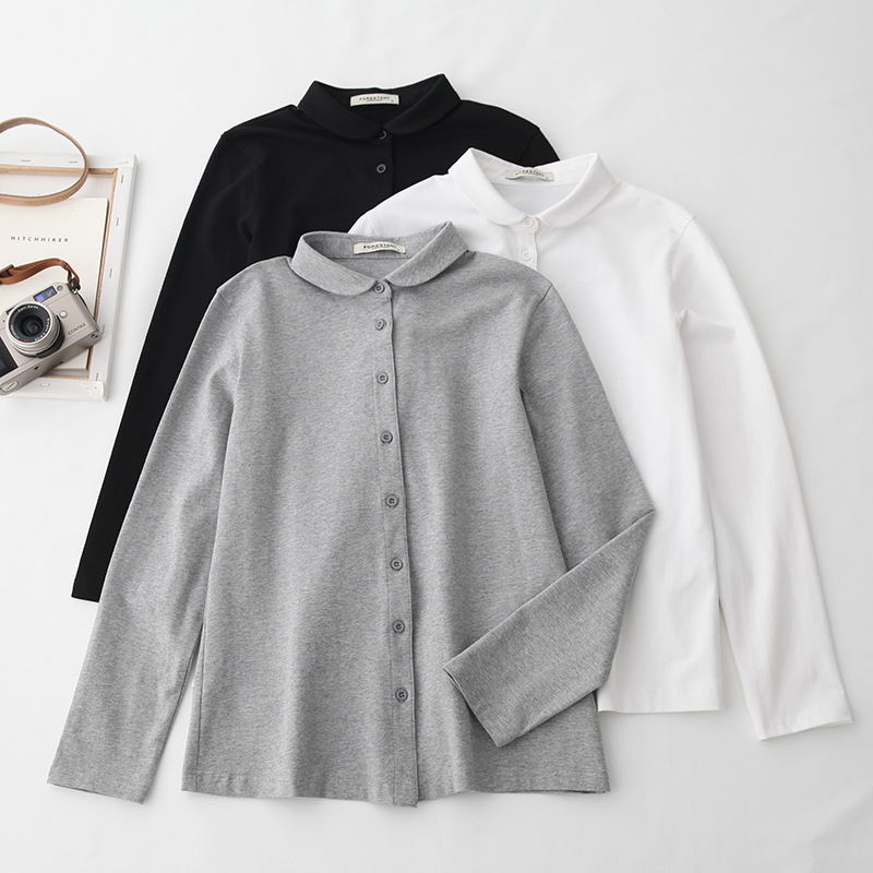 2019 Women's wear Spring new pattern Base coat jacket knitting Stretch cotton Long sleeve shirt Skin-friendly Warm shirt