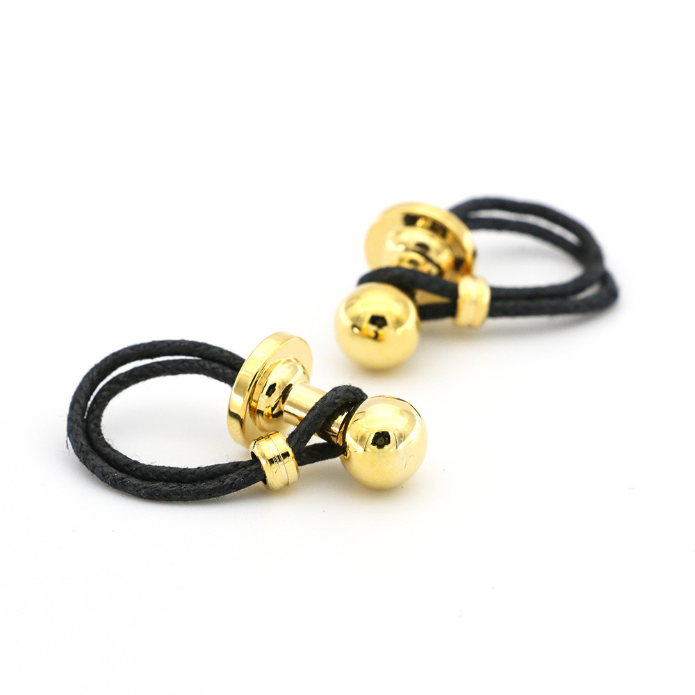 Korean version of black rope gold ball cufflinks cuffnails men's personalized gifts ebay AliExpress Dunhuang source B2013