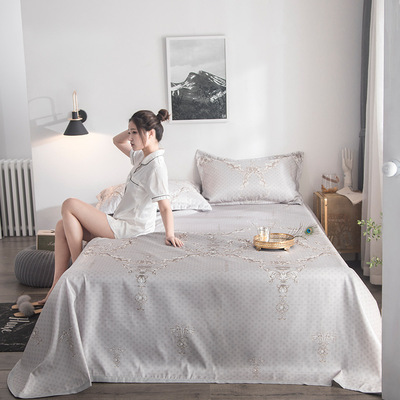 廠家直銷夏季床單式冰絲涼席三件套可折疊印花空調席微商壹件代發