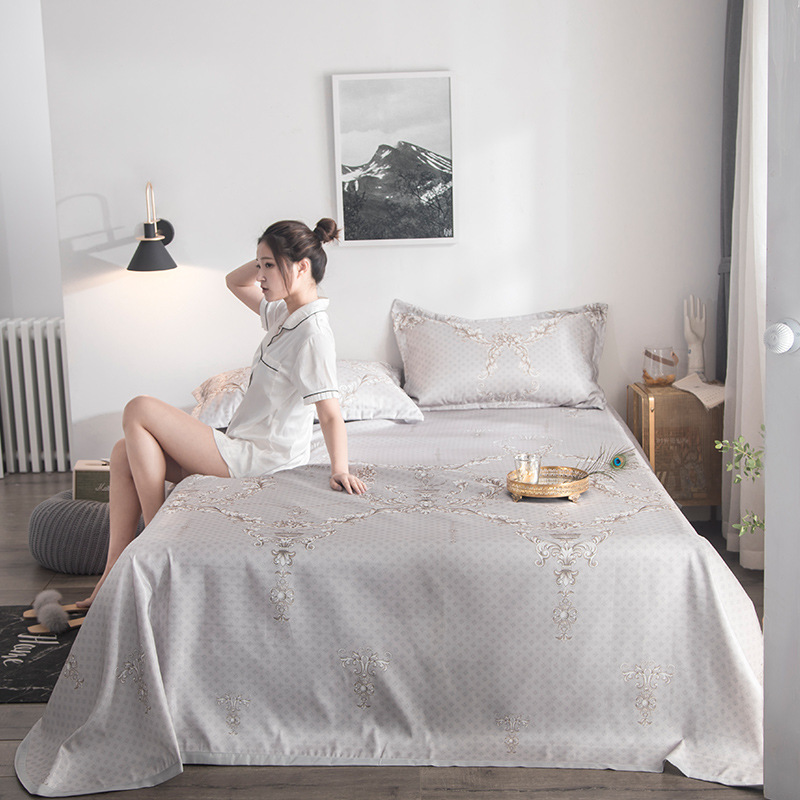 廠家直銷夏季床單式冰絲涼席三件套可折疊印花空調席微商壹件代發