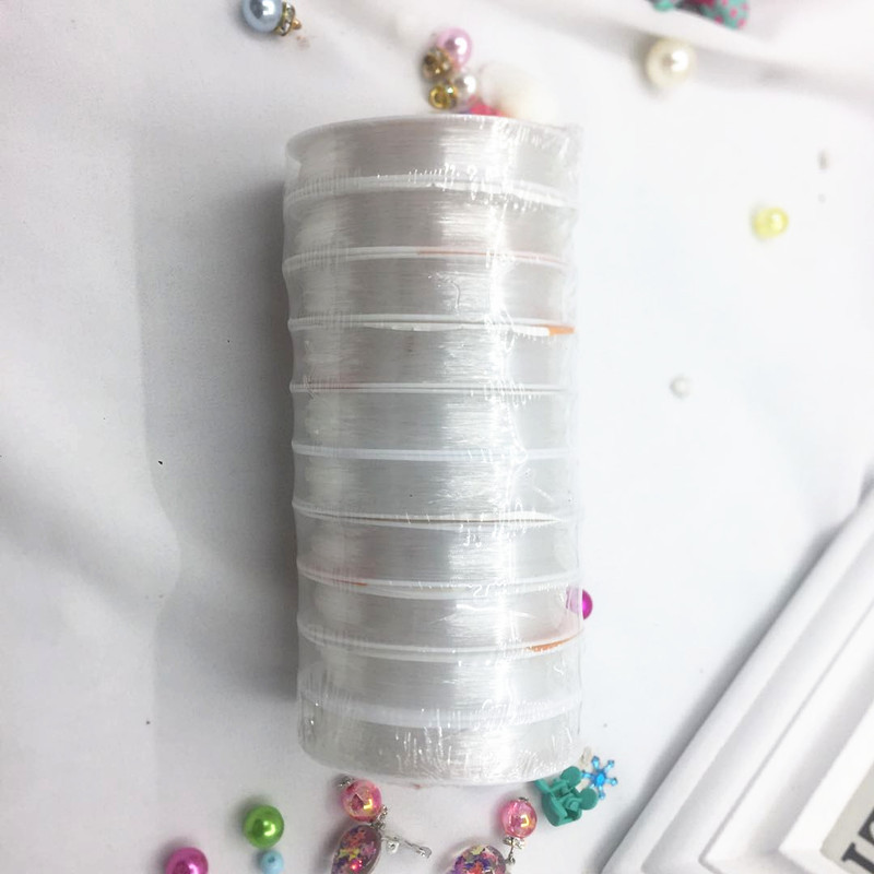 transparent White Crystal Fishing line Elastic thread Jewellery Beads diy Accessories Handmade beaded Material Science