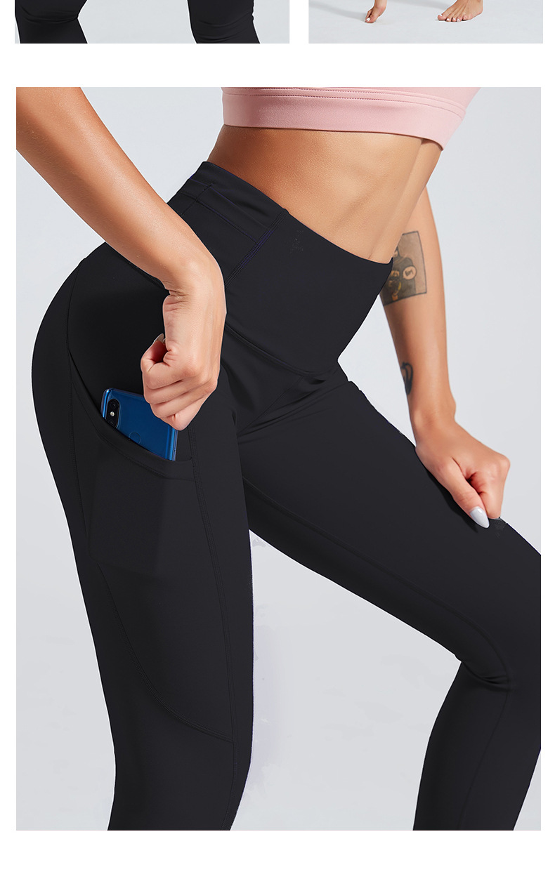 pantalones de fitness de brocado de doble cara NSNS16830