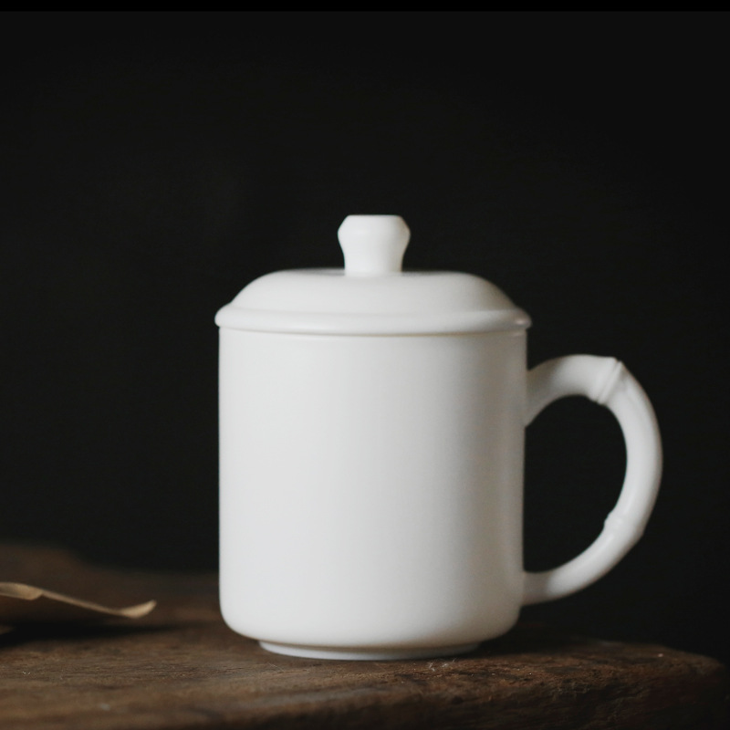 Taza de oficina de bambú liso