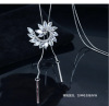 Necklace stainless steel, accessory, sweater, wholesale, European style