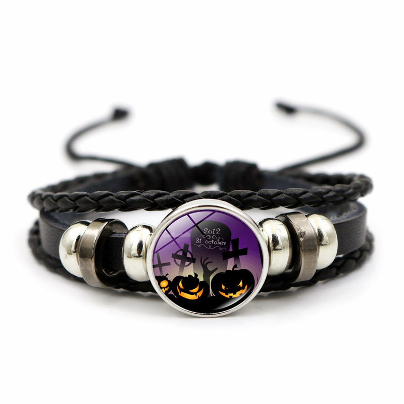 Nei Accessoiren Halloween Dämon Kürbis Zäit Edelsteng Moud Kreativ Geflochtene Perlenarmband Accessoiren_voghion.com