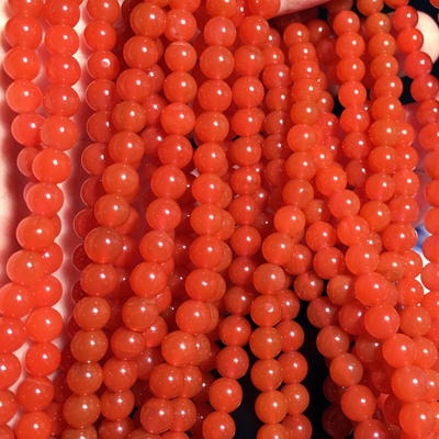川料南红佛珠手链樱桃红满红玛瑙手串中小尺寸无优化厂家直销批发|ms