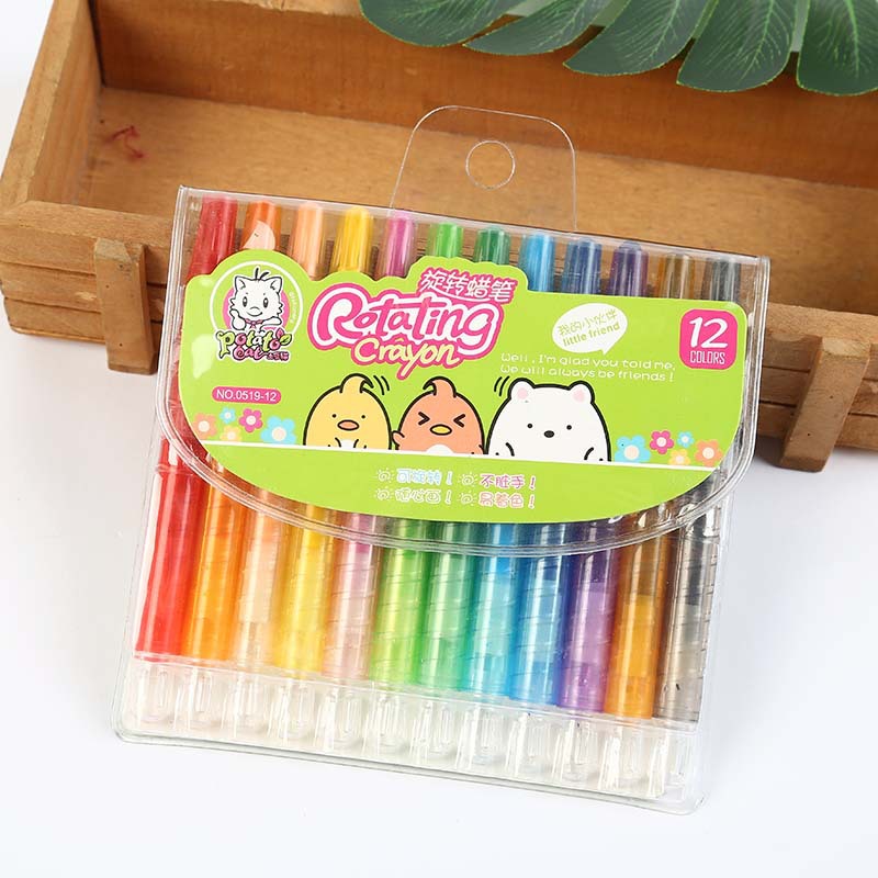 Wholesale Children's Rotating Crayons Washable Not Dirty Hand Painting Graffiti Pen display picture 4