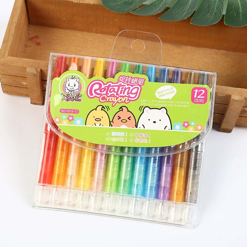 160g Weight Plastic Material Wholesale Children's Rotating Crayons Washable Not Dirty Hand Painting Graffiti Pen 3