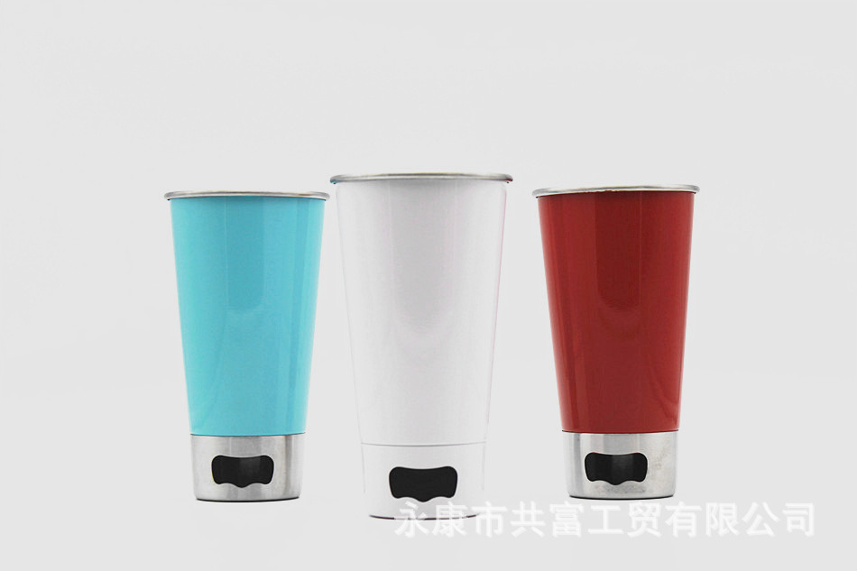 304 스테인레스 맥주 컵 다기능 음료 컵 병따개 선물 도매 공장 직공급