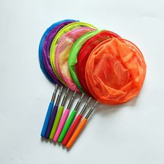 不鏽伸縮網兒童漁網捕蟲網蝴蝶網抓撈魚網兜戲水玩具批發