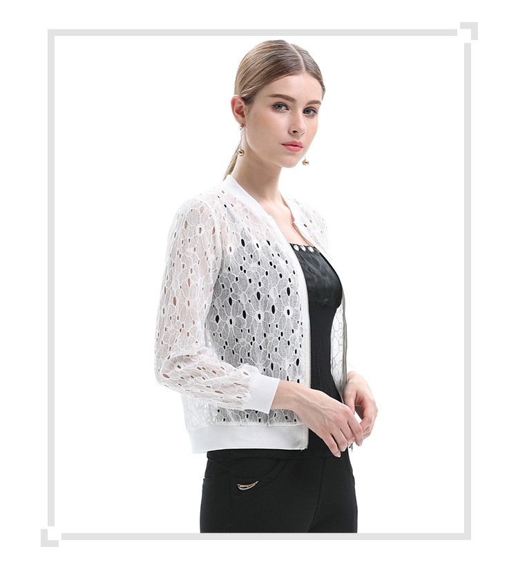 fashion leisure lace long-sleeved jacket  NSJR23555