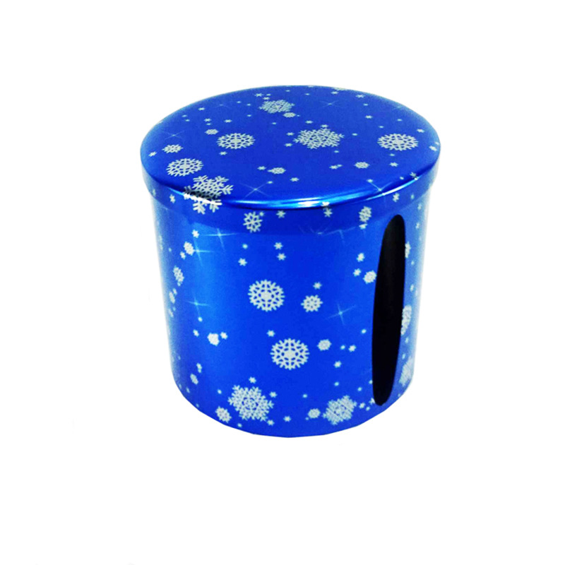 源头工厂直销金属马口铁圆形可挂墙上卷纸巾铁罐铁盒，可来图制