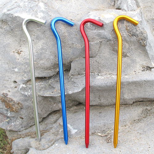 Tent accessories question mark ground nails aluminum ground nails nails tent floor mat accessories extended all-aluminum ground nails 18cm long