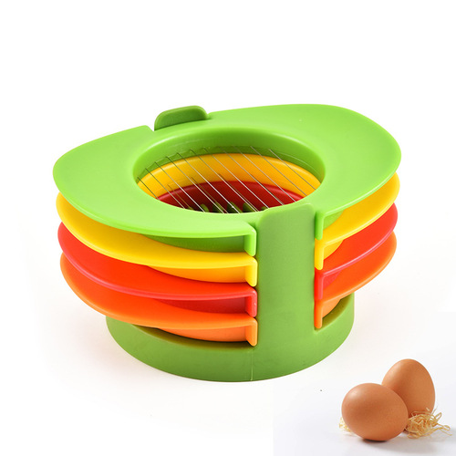 Stainless steel egg cutter, multifunctional egg slicer, fancy preserved egg splitter, four-in-one egg cutter