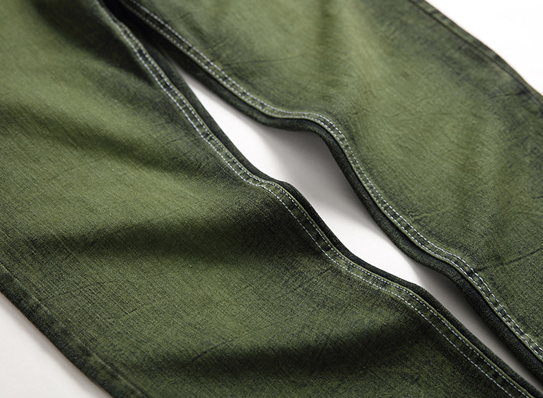 Jeans homme coupe droite pantalon denim élastique décontracté_voghion.com
