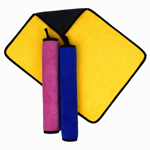 Factory 30*40 High-density Coral Fleece Thick Water-absorbent Dual-color Double-sided Car Wiping Towel Superfine Fiber Car Wash Towel